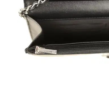 Chanel Chanel Wallet On Chain WOC Black Lamsbkin Silver Hardware | Thumbnail 10 Chanel Chanel Wallet On Chain WOC Black Lamsbkin Silver Hardware | Thumbnail 10