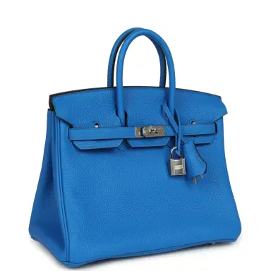 HERMÈS Hermes Birkin 25 Bleu Hydra Togo Palladium Hardware | Thumbnail 2 HERMÈS Hermes Birkin 25 Bleu Hydra Togo Palladium Hardware | Thumbnail 2