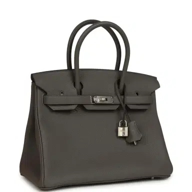 HERMÈS Hermes Birkin 30 Etain Togo Palladium Hardware | Thumbnail 2 HERMÈS Hermes Birkin 30 Etain Togo Palladium Hardware | Thumbnail 2