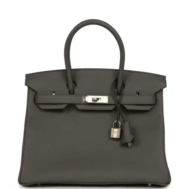 HERMÈS Hermes Birkin 30 Etain Togo Palladium Hardware | Thumbnail 1 HERMÈS Hermes Birkin 30 Etain Togo Palladium Hardware | Thumbnail 1