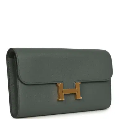 HERMÈS Hermes Constance Wallet To Go Vert Amande Evercolor Gold Hardware | Thumbnail 2 HERMÈS Hermes Constance Wallet To Go Vert Amande Evercolor Gold Hardware | Thumbnail 2
