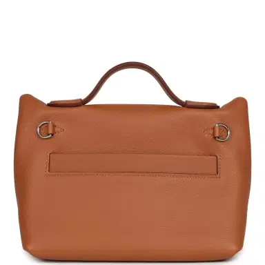HERMÈS Hermes Mini 24/24 Bag Gold Evercolor and Swift Palladium Hardware | Thumbnail 4 HERMÈS Hermes Mini 24/24 Bag Gold Evercolor and Swift Palladium Hardware | Thumbnail 4
