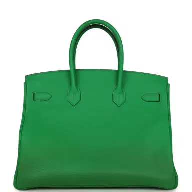 HERMÈS Pre-owned Hermes Birkin 35 Bambou Togo Palladium Hardware | Thumbnail 4 HERMÈS Pre-owned Hermes Birkin 35 Bambou Togo Palladium Hardware | Thumbnail 4