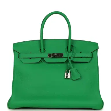 HERMÈS Pre-owned Hermes Birkin 35 Bambou Togo Palladium Hardware | Thumbnail 1 HERMÈS Pre-owned Hermes Birkin 35 Bambou Togo Palladium Hardware | Thumbnail 1
