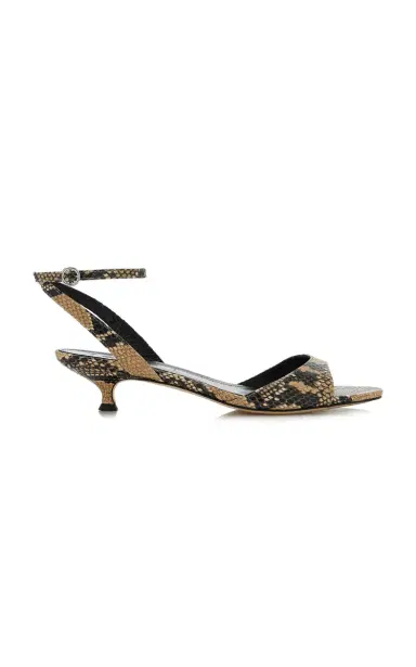 aeyde Zelia Snake-Printed Leather Sandals | Thumbnail 1 aeyde Zelia Snake-Printed Leather Sandals | Thumbnail 1