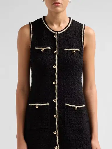 Simkhai Women's Kerris Rib-Knit Sheath Mini Dress - Black Ivory - Size XS | Thumbnail 5 Simkhai Women's Kerris Rib-Knit Sheath Mini Dress - Black Ivory - Size XS | Thumbnail 5