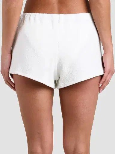L'AGENCE Women's Fine Line Amiya Shorts - White | Thumbnail 3 L'AGENCE Women's Fine Line Amiya Shorts - White | Thumbnail 3