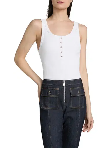 Cinq à Sept Women's Ripley Embellished Tank - White | Thumbnail 3 Cinq à Sept Women's Ripley Embellished Tank - White | Thumbnail 3