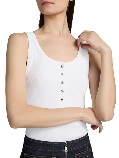 Cinq à Sept Women's Ripley Embellished Tank - White | Thumbnail 6 Cinq à Sept Women's Ripley Embellished Tank - White | Thumbnail 6