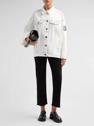 Marc Jacobs Women's Oversized Denim Trucker Jacket - Light Wash - Size XS | Thumbnail 2 Marc Jacobs Women's Oversized Denim Trucker Jacket - Light Wash - Size XS | Thumbnail 2