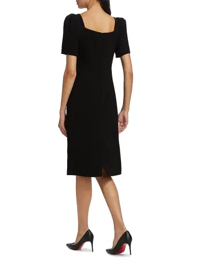 Teri Jon by Rickie Freeman Women's Floral-Embroidered Crepe Cocktail Dress - Black Multi | Thumbnail 5 Teri Jon by Rickie Freeman Women's Floral-Embroidered Crepe Cocktail Dress - Black Multi | Thumbnail 5