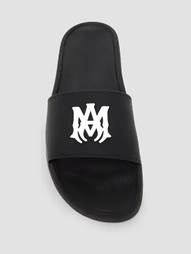 AMIRI Men's MA Logo Pool Slides - Black - Size 7 Sandals | Thumbnail 4 AMIRI Men's MA Logo Pool Slides - Black - Size 7 Sandals | Thumbnail 4