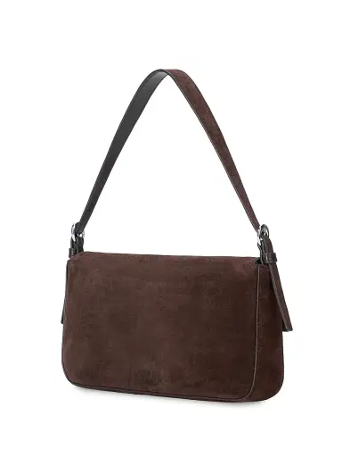 Staud Women's Harlow Suede Shoulder Bag - Espresso | Thumbnail 2 Staud Women's Harlow Suede Shoulder Bag - Espresso | Thumbnail 2
