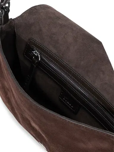 Staud Women's Harlow Suede Shoulder Bag - Espresso | Thumbnail 3 Staud Women's Harlow Suede Shoulder Bag - Espresso | Thumbnail 3