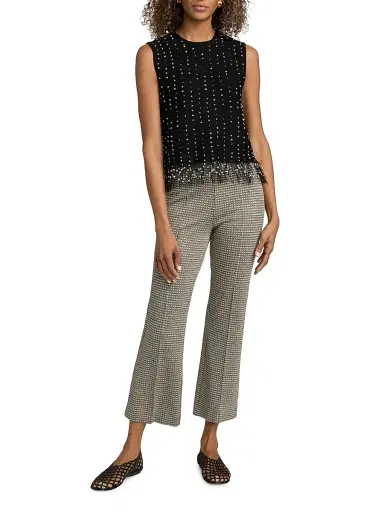 rag & bone Women's James Crochet Fringe Tank - Black | Thumbnail 2 rag & bone Women's James Crochet Fringe Tank - Black | Thumbnail 2