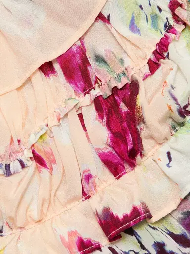 Ulla Johnson Women's Eleonore Ruffled Floral Silk Tieneck Top - Summer Garden | Thumbnail 7 Ulla Johnson Women's Eleonore Ruffled Floral Silk Tieneck Top - Summer Garden | Thumbnail 7