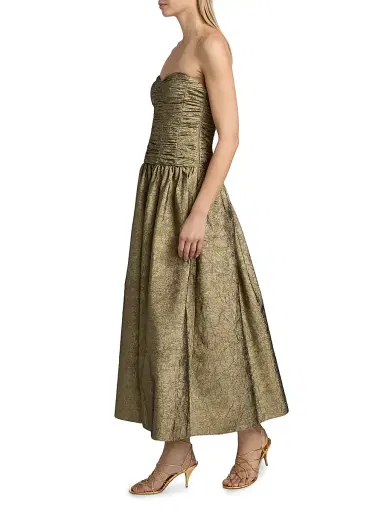Ulla Johnson Women's Lumina Ruched Strapless Dress | Thumbnail 2 Ulla Johnson Women's Lumina Ruched Strapless Dress | Thumbnail 2
