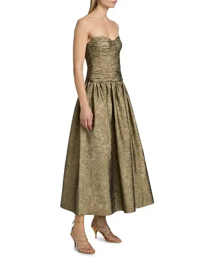 Ulla Johnson Women's Lumina Ruched Strapless Dress | Thumbnail 4 Ulla Johnson Women's Lumina Ruched Strapless Dress | Thumbnail 4