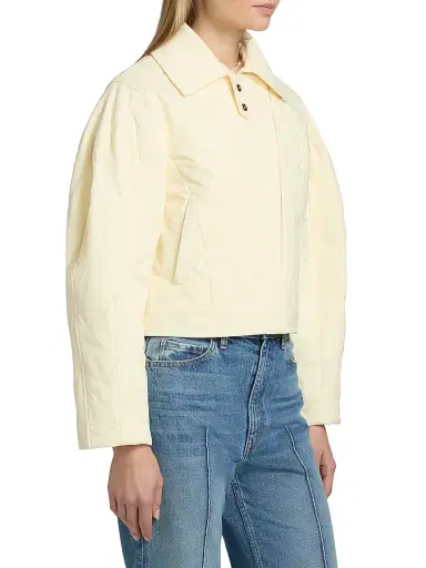 Ulla Johnson Women's Leonie Quilted Suede Jacket - Butter - Size Large | Thumbnail 4 Ulla Johnson Women's Leonie Quilted Suede Jacket - Butter - Size Large | Thumbnail 4
