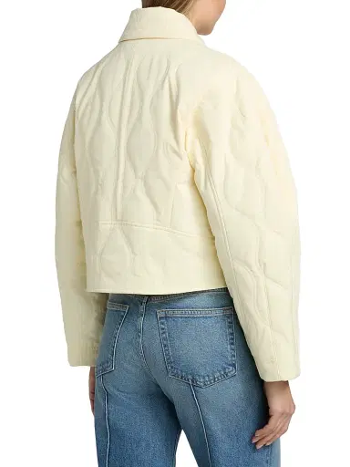 Ulla Johnson Women's Leonie Quilted Suede Jacket - Butter - Size Large | Thumbnail 5 Ulla Johnson Women's Leonie Quilted Suede Jacket - Butter - Size Large | Thumbnail 5
