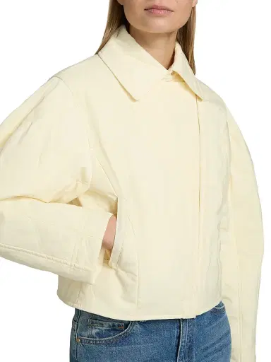 Ulla Johnson Women's Leonie Quilted Suede Jacket - Butter - Size Large | Thumbnail 6 Ulla Johnson Women's Leonie Quilted Suede Jacket - Butter - Size Large | Thumbnail 6