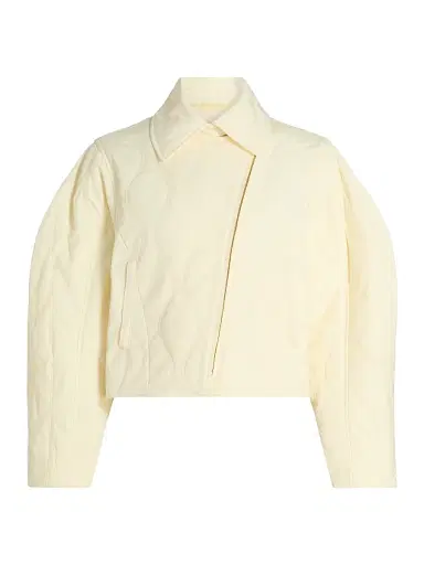 Ulla Johnson Women's Leonie Quilted Suede Jacket - Butter - Size Large | Thumbnail 1 Ulla Johnson Women's Leonie Quilted Suede Jacket - Butter - Size Large | Thumbnail 1