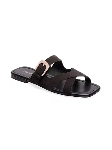 Stuart Weitzman Women's Sai Suede Slide Sandals - Shadow | Thumbnail 2 Stuart Weitzman Women's Sai Suede Slide Sandals - Shadow | Thumbnail 2