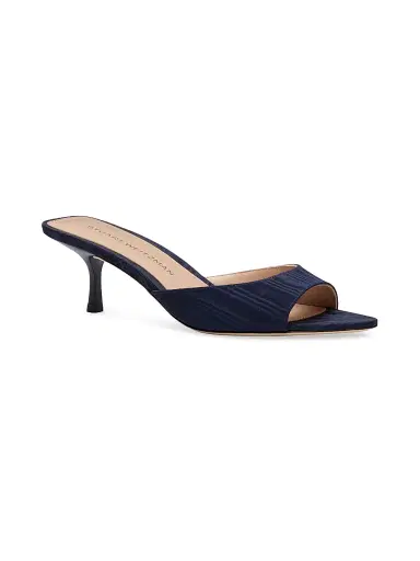 Stuart Weitzman Women's Lexington 50MM Patterned Mules - River Blue | Thumbnail 2 Stuart Weitzman Women's Lexington 50MM Patterned Mules - River Blue | Thumbnail 2