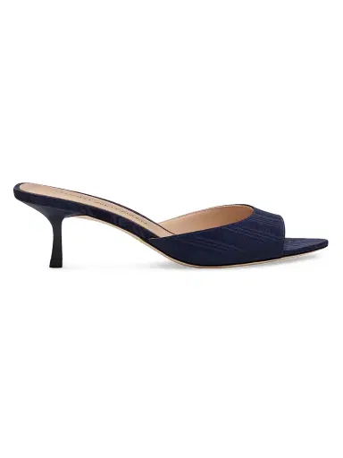 Stuart Weitzman Women's Lexington 50MM Patterned Mules - River Blue | Thumbnail 1 Stuart Weitzman Women's Lexington 50MM Patterned Mules - River Blue | Thumbnail 1