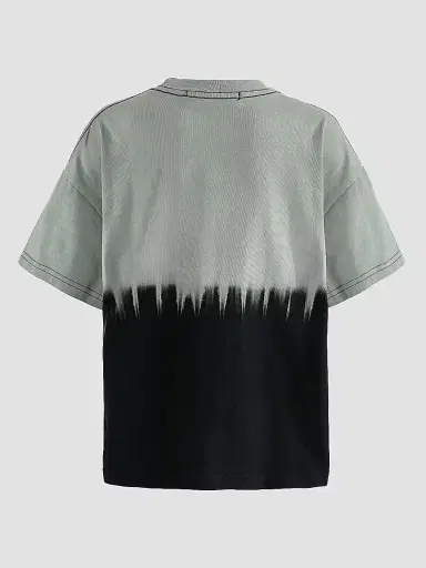 Moustache Boy's Dip Dye T-Shirt - Grey | Thumbnail 2 Moustache Boy's Dip Dye T-Shirt - Grey | Thumbnail 2