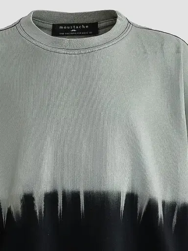Moustache Boy's Dip Dye T-Shirt - Grey | Thumbnail 4 Moustache Boy's Dip Dye T-Shirt - Grey | Thumbnail 4