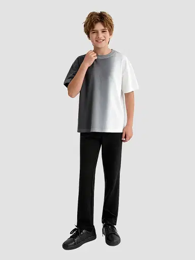 Moustache Boy's Tri-Color Gradient T-Shirt - Black - Size 16 | Thumbnail 3 Moustache Boy's Tri-Color Gradient T-Shirt - Black - Size 16 | Thumbnail 3