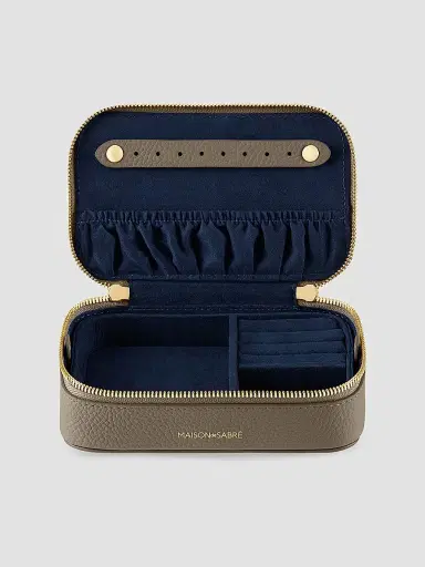 Maison de Sabre Leather Jewelry Case - Cashmere Clay | Thumbnail 2 Maison de Sabre Leather Jewelry Case - Cashmere Clay | Thumbnail 2
