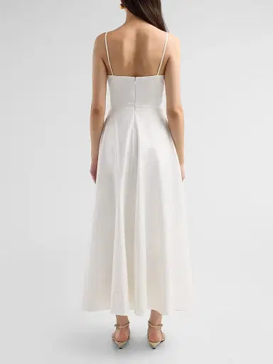As It May Women's Ariaelle Cotton-Blend Bow Midi-Dress - | Thumbnail 3 As It May Women's Ariaelle Cotton-Blend Bow Midi-Dress - | Thumbnail 3