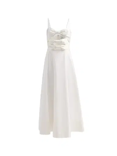 As It May Women's Ariaelle Cotton-Blend Bow Midi-Dress - | Thumbnail 1 As It May Women's Ariaelle Cotton-Blend Bow Midi-Dress - | Thumbnail 1
