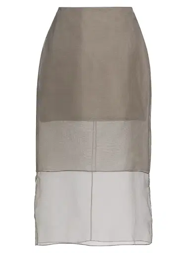 Brandon Maxwell Women's The Brett Silk Pencil Skirt - Smoke - Size 8 | Thumbnail 1 Brandon Maxwell Women's The Brett Silk Pencil Skirt - Smoke - Size 8 | Thumbnail 1