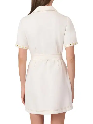 Shoshanna Women's Laurie Denim Shirtdress - Ivory - Size 14 | Thumbnail 3 Shoshanna Women's Laurie Denim Shirtdress - Ivory - Size 14 | Thumbnail 3