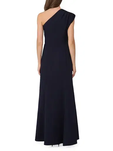 Shoshanna Women's Carley Stretch-Crepe One-Shoulder Gown - Navy | Thumbnail 3 Shoshanna Women's Carley Stretch-Crepe One-Shoulder Gown - Navy | Thumbnail 3
