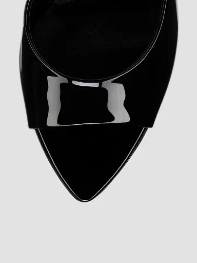 Christian Louboutin Women's Miss Z 100MM Patent Leather Mule Sandals - Black | Thumbnail 4 Christian Louboutin Women's Miss Z 100MM Patent Leather Mule Sandals - Black | Thumbnail 4