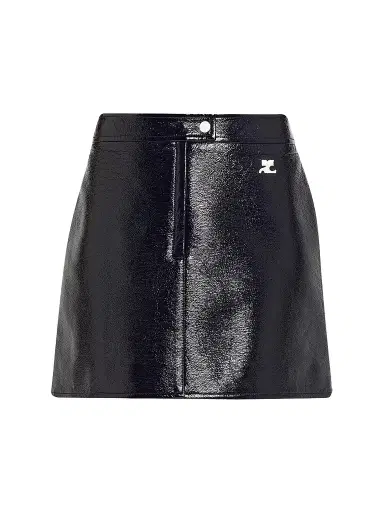Courrèges Women's Reedition Vinyl A-Line Miniskirt - Navy | Thumbnail 1 Courrèges Women's Reedition Vinyl A-Line Miniskirt - Navy | Thumbnail 1