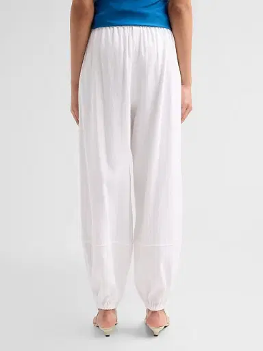 Stella McCartney Women's Cotton Balloon Pants - White - Size 10 | Thumbnail 3 Stella McCartney Women's Cotton Balloon Pants - White - Size 10 | Thumbnail 3
