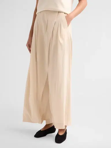 Issey Miyake Women's Looped Pleated Pants - Egg Beige - Size Medium | Thumbnail 4 Issey Miyake Women's Looped Pleated Pants - Egg Beige - Size Medium | Thumbnail 4