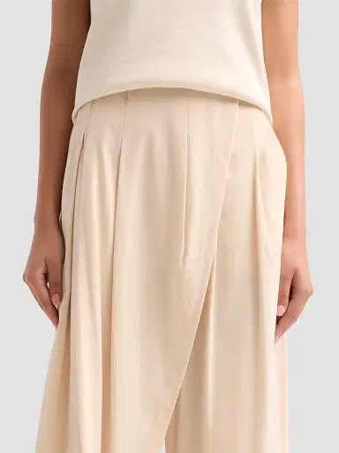 Issey Miyake Women's Looped Pleated Pants - Egg Beige - Size Medium | Thumbnail 5 Issey Miyake Women's Looped Pleated Pants - Egg Beige - Size Medium | Thumbnail 5