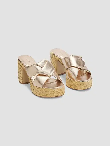 Ferragamo Women's Douglas 85MM Leather Platform Sandals - Champagne - Size 11 | Thumbnail 2 Ferragamo Women's Douglas 85MM Leather Platform Sandals - Champagne - Size 11 | Thumbnail 2