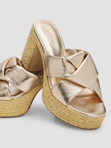 Ferragamo Women's Douglas 85MM Leather Platform Sandals - Champagne - Size 11 | Thumbnail 6 Ferragamo Women's Douglas 85MM Leather Platform Sandals - Champagne - Size 11 | Thumbnail 6