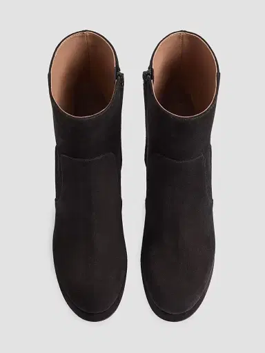 Valentino Garavani Women's Fawcette 90MM Platform Ankle Boots in Split Leather - Black | Thumbnail 4 Valentino Garavani Women's Fawcette 90MM Platform Ankle Boots in Split Leather - Black | Thumbnail 4