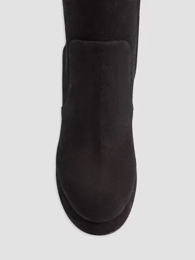 Valentino Garavani Women's Fawcette 90MM Platform Ankle Boots in Split Leather - Black | Thumbnail 5 Valentino Garavani Women's Fawcette 90MM Platform Ankle Boots in Split Leather - Black | Thumbnail 5