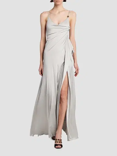 Versace Women's La Vacanza Draped Jersey Gown | Thumbnail 2 Versace Women's La Vacanza Draped Jersey Gown | Thumbnail 2