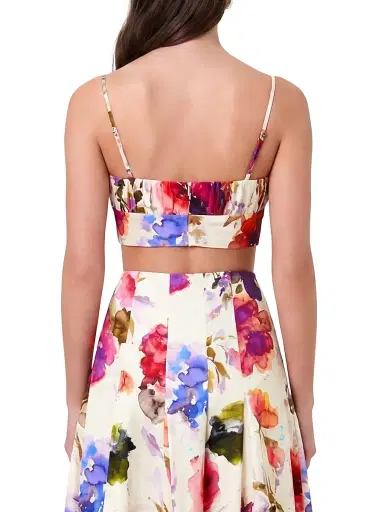 NICHOLAS Women's Yulia Floral Bustier Crop Top - Watercolor Flora | Thumbnail 5 NICHOLAS Women's Yulia Floral Bustier Crop Top - Watercolor Flora | Thumbnail 5
