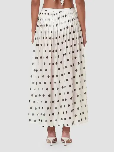 NICHOLAS Women's Marit Polka Dot Midi Skirt - Black Polka Dot | Thumbnail 3 NICHOLAS Women's Marit Polka Dot Midi Skirt - Black Polka Dot | Thumbnail 3